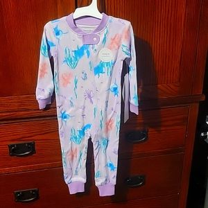 Birds bees baby, girls, Under the sea organic cotton snug fit pajama Jumpsuit